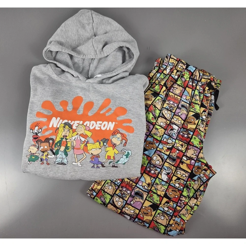 Nickelodeon Rugrats Lounge Set Hoodie and Fleece Pants Juniors XXL Womens M/L